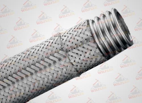 MANGUERA METÁLICA CORRUGADA ANULAR DE ACERO INOXIDABLE AISI 316L + MALLA DOBLE 304